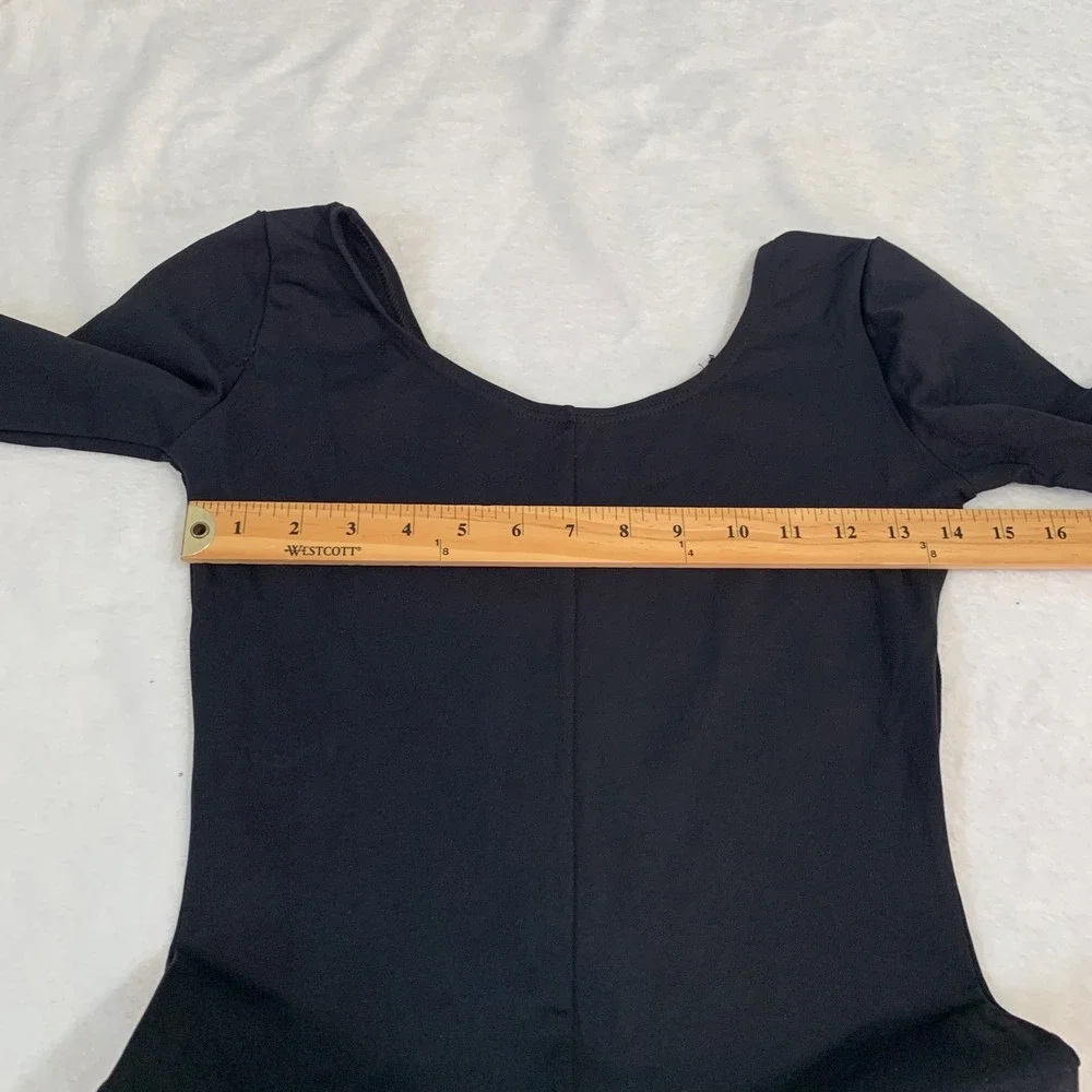 Capezio Black Long Sleeve Unitard Leotard Kids Youth Lg‎ Dance Gymnastics Ballet